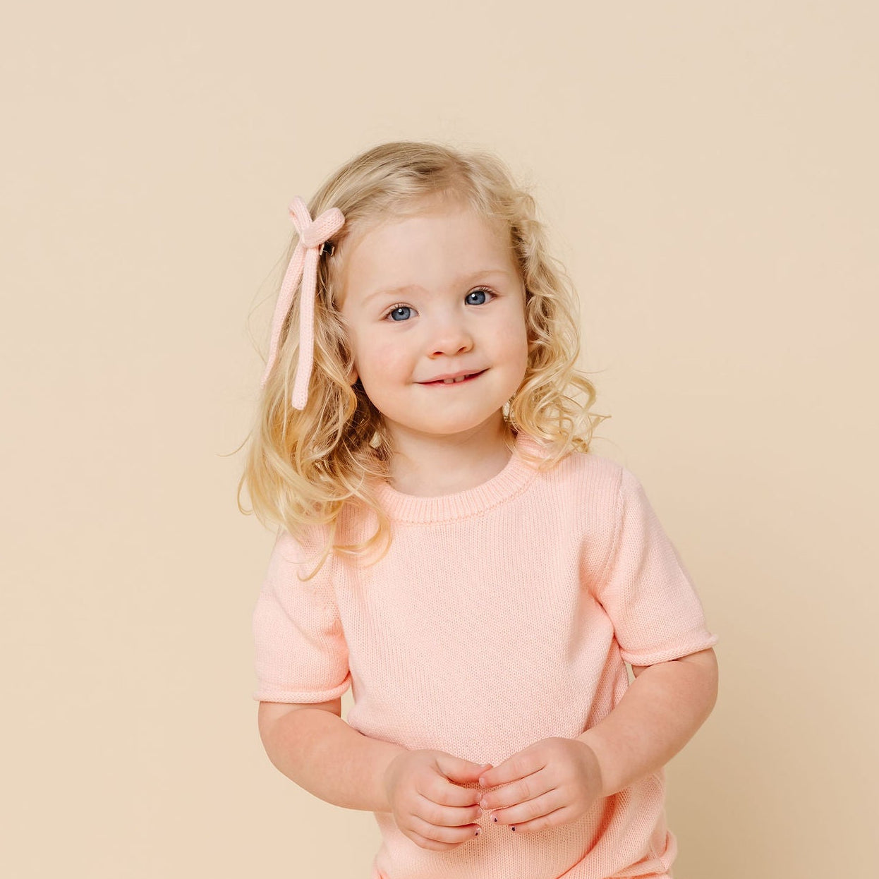 Sweater Bow - Ballet Knit Sash Clip