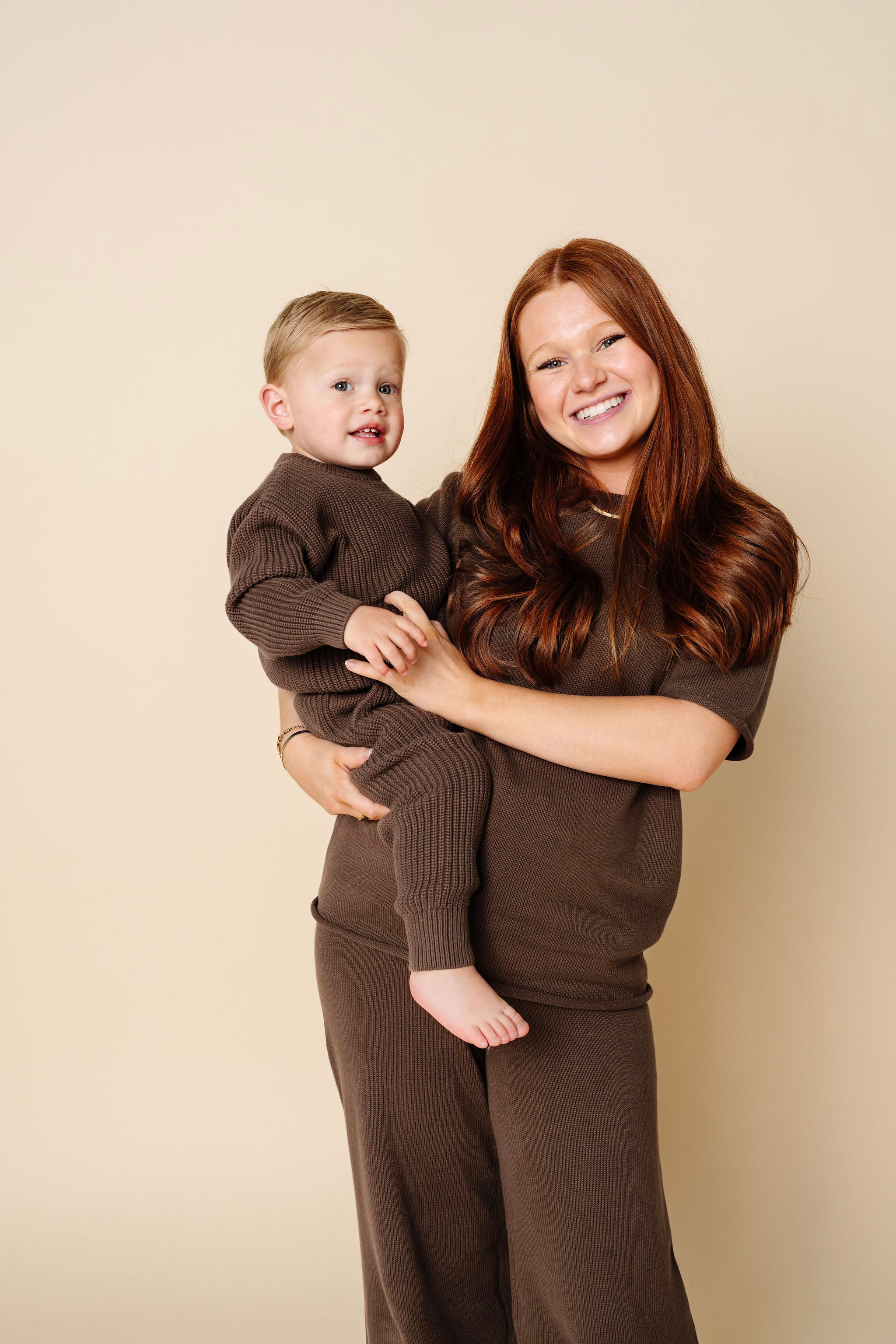 Knit Women's Wide Leg Pant - Cocoa