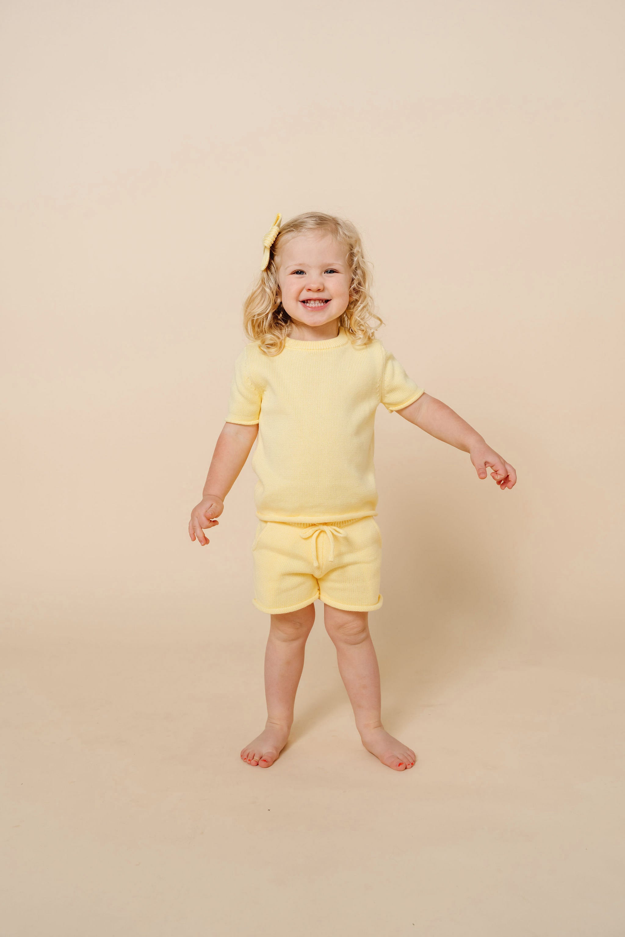 Knit Shorts - Butter Yellow