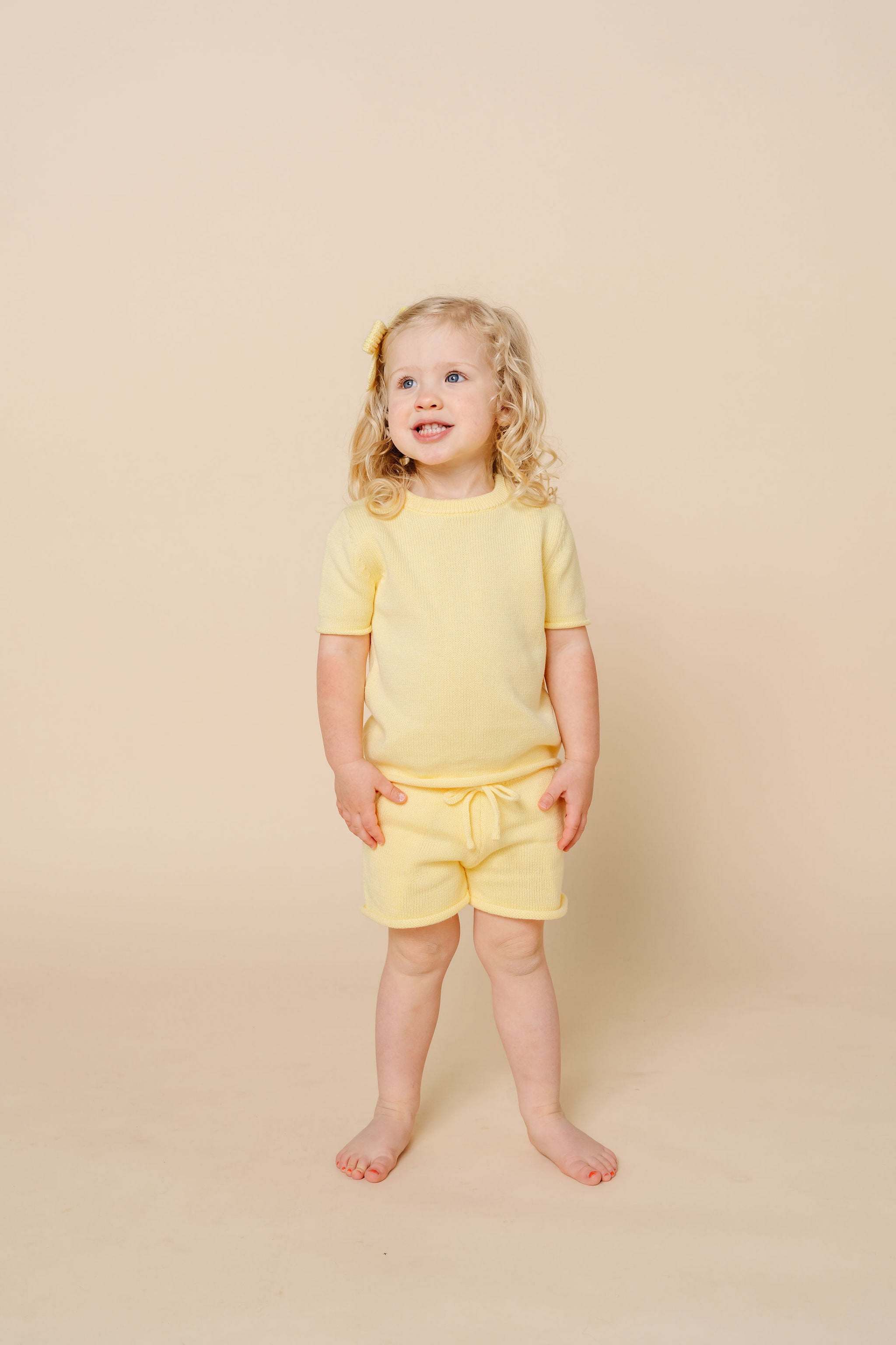 Knit Shorts - Butter Yellow