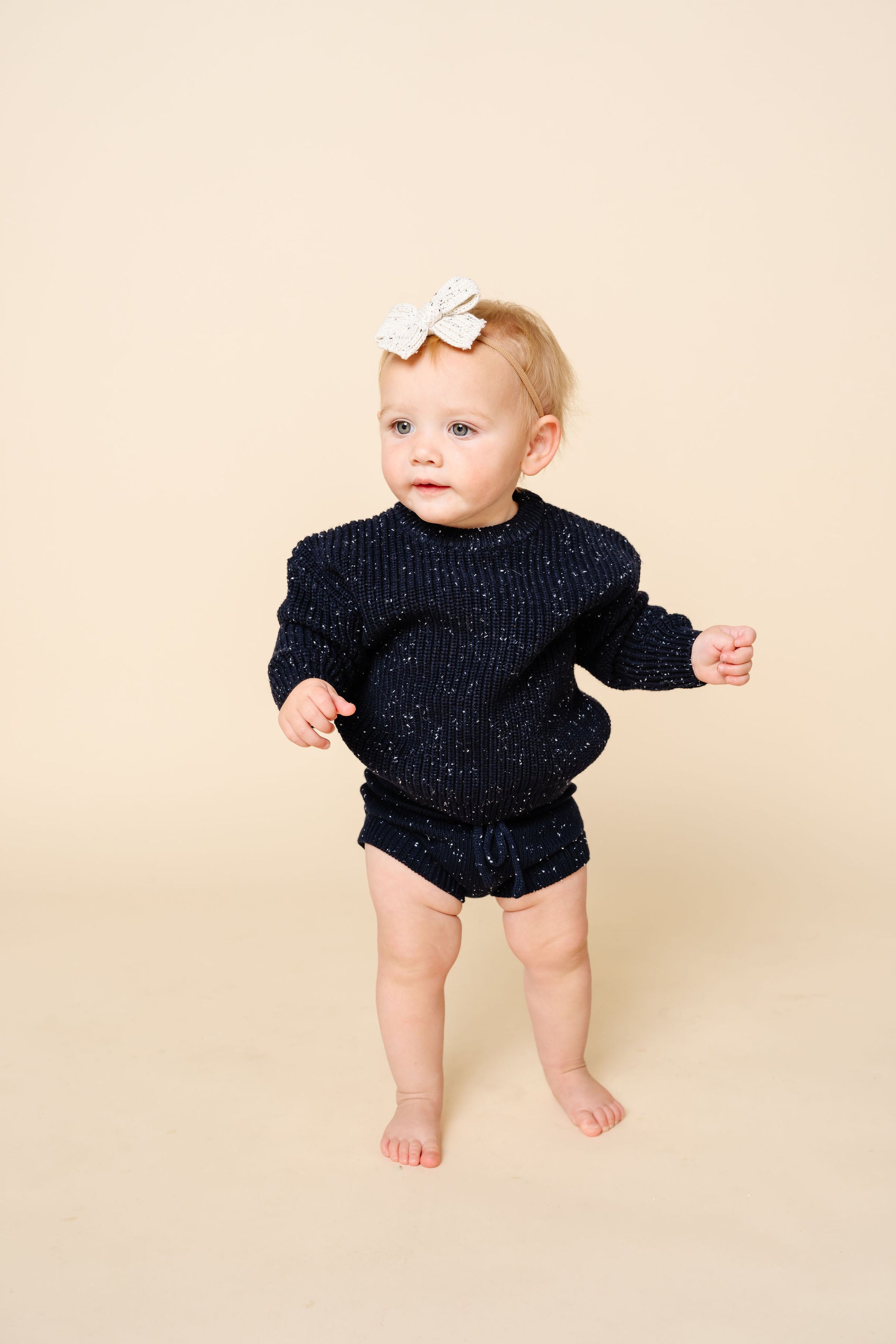 Knit Bummie - Navy Speckle