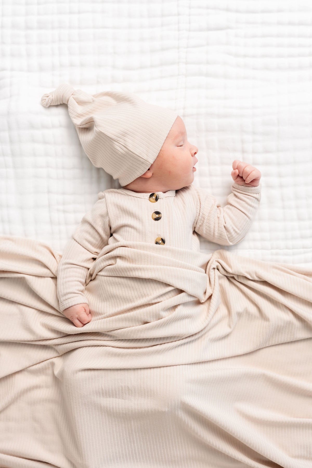Cove Ribbed Newborn Hat Bundle + Top + Bottoms