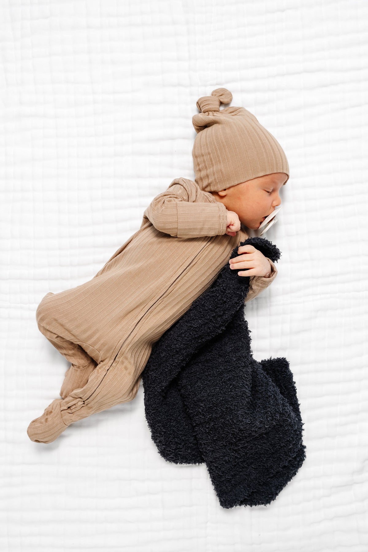 Jake Ribbed Zipper Footies