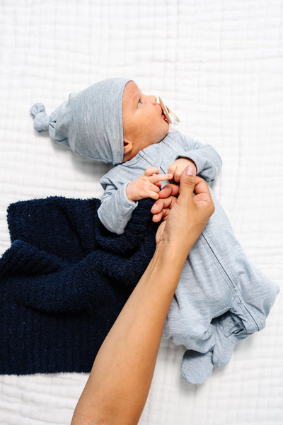 Chenille Blanket - Navy - Mini/Lovey