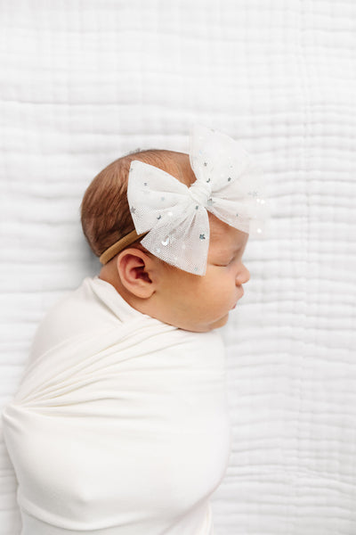 Tulle Bow - Metallic Star Headband