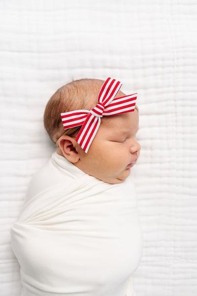 Classic Bow - Red Stripe Petite