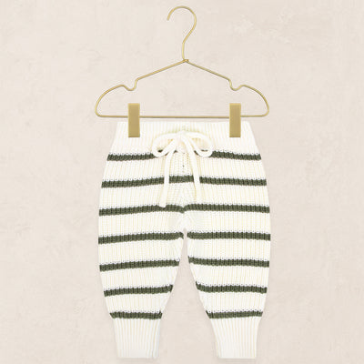 Knit Jogger Pant - Olive Stripe