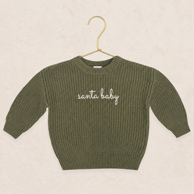 Knit Chunky Sweater - "Santa Baby"