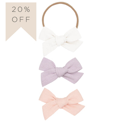Classic Bow 3 Pack: Lavender