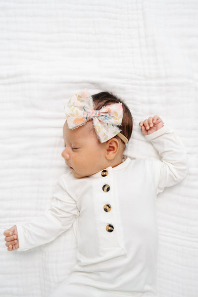 Chiffon Bow - Floral Headband