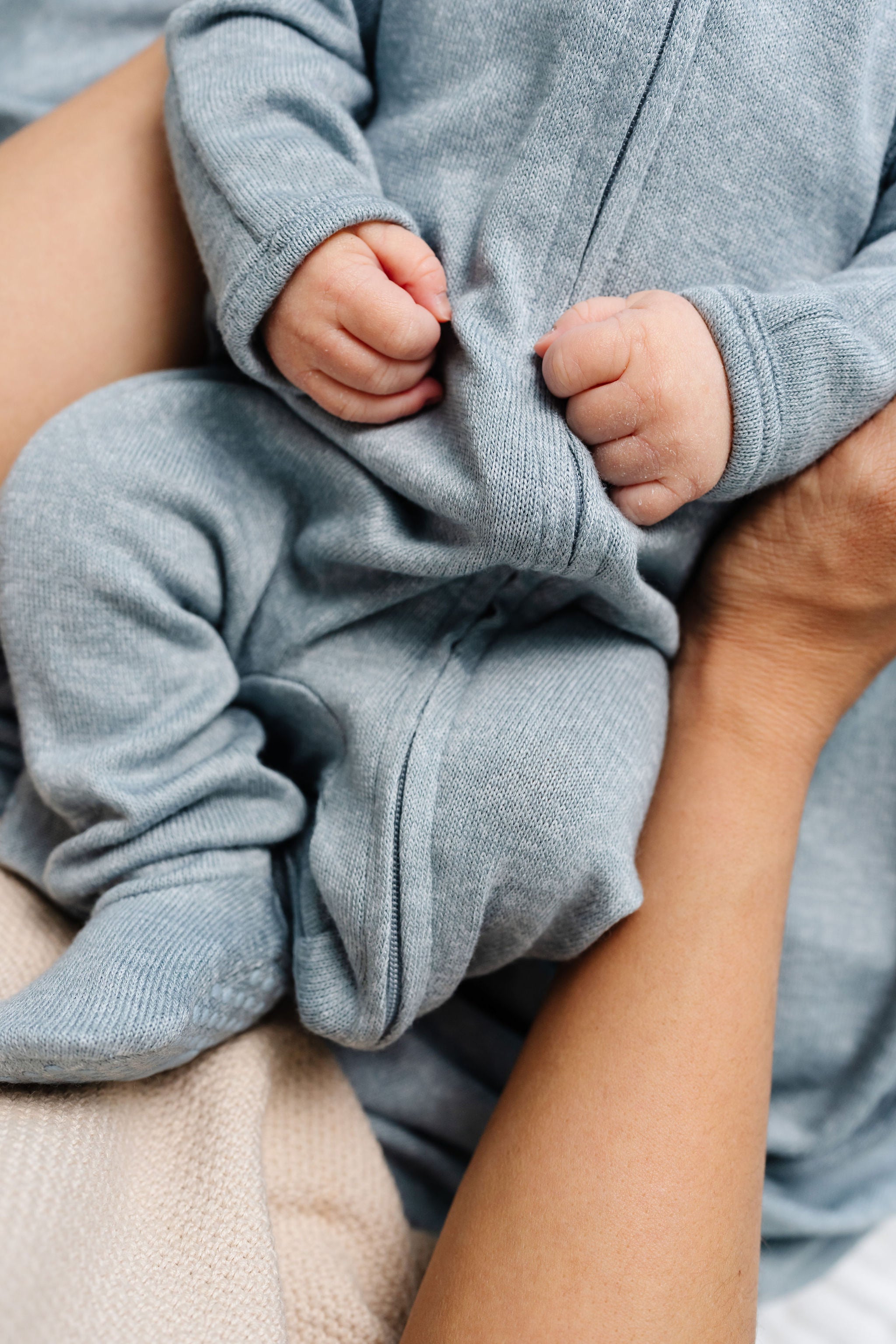 Miller Plush Knit Zipper Footies