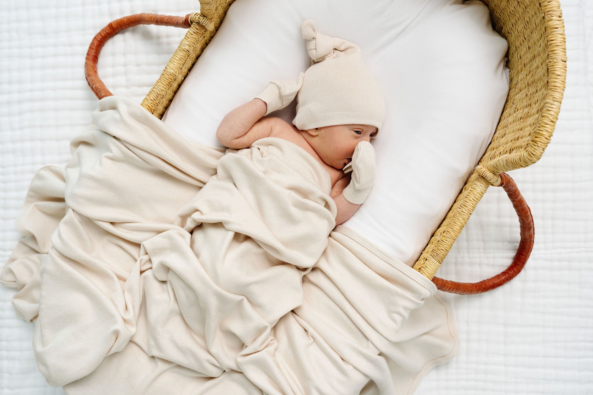 Dakota Plush Knit Newborn Hat Bundle (Top + Bottom)