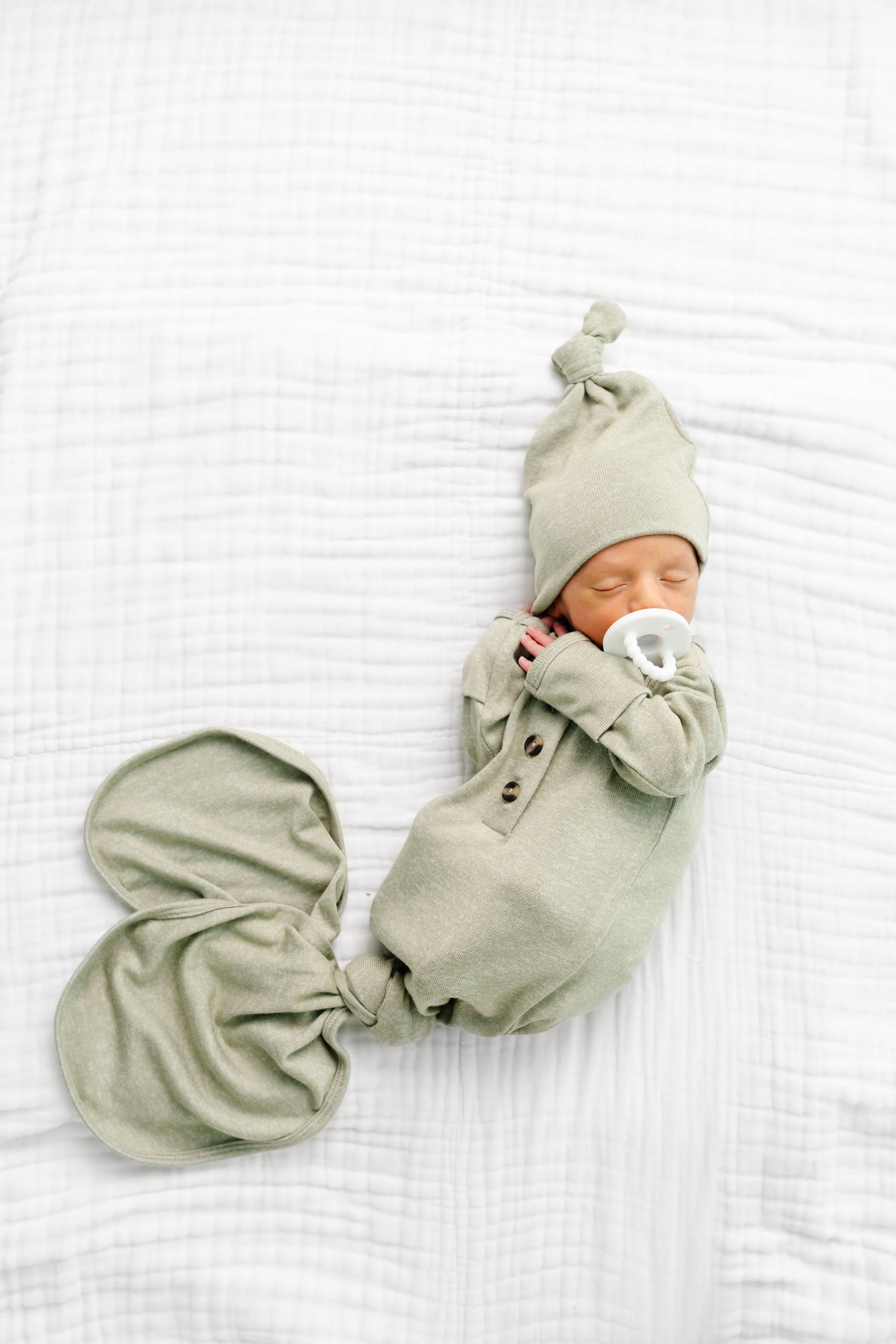 Collins Plush Knit Newborn Hat Bundle (Gown)