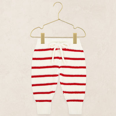 Knit Jogger Pant - Red Stripe