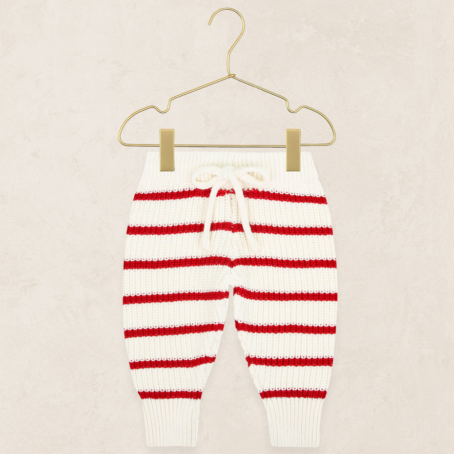 Knit Jogger Pant - Red Stripe