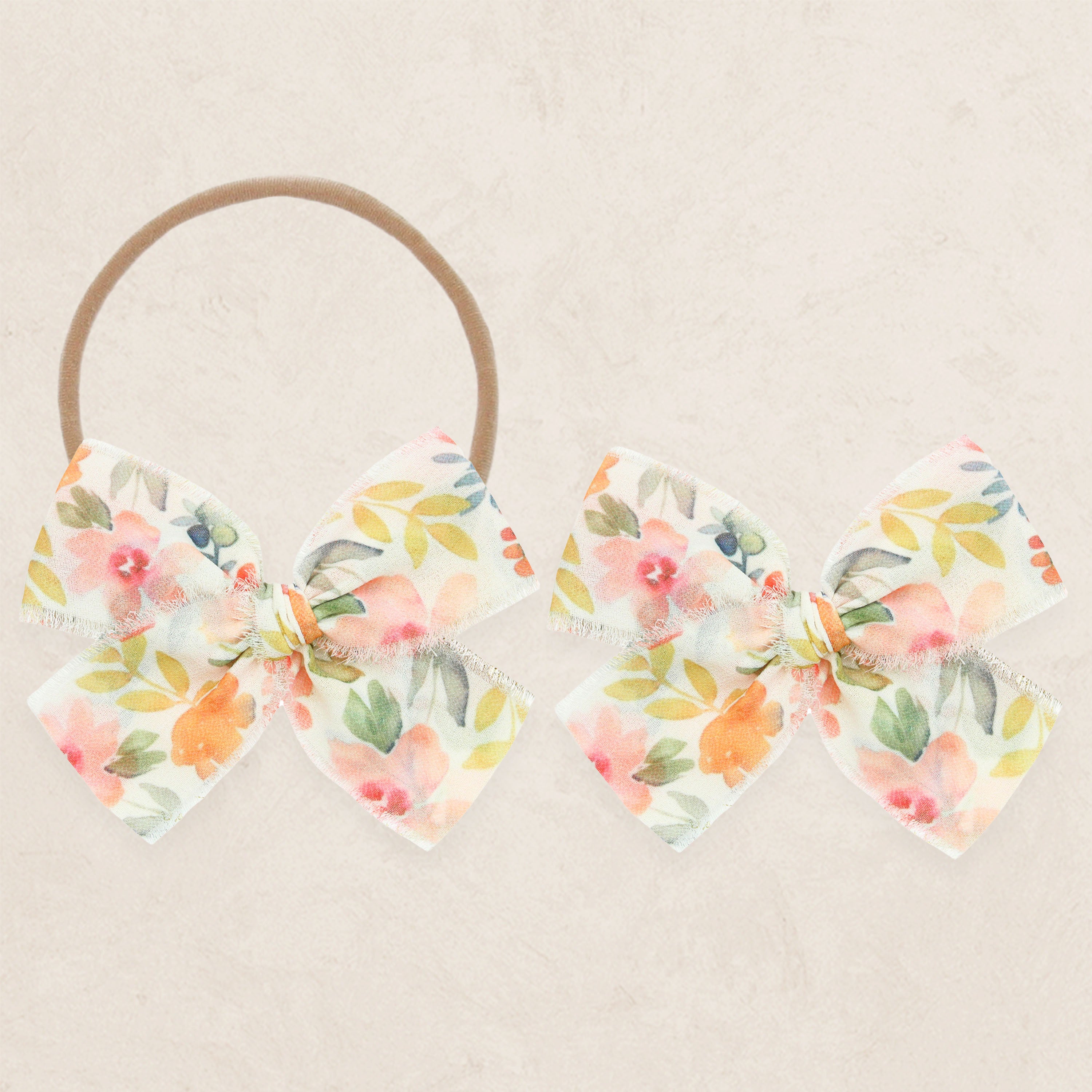 Chiffon Bow - Floral