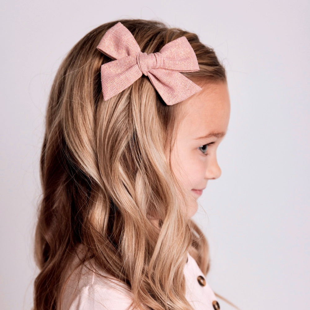 Classic Bow - Metallic Rose Clip