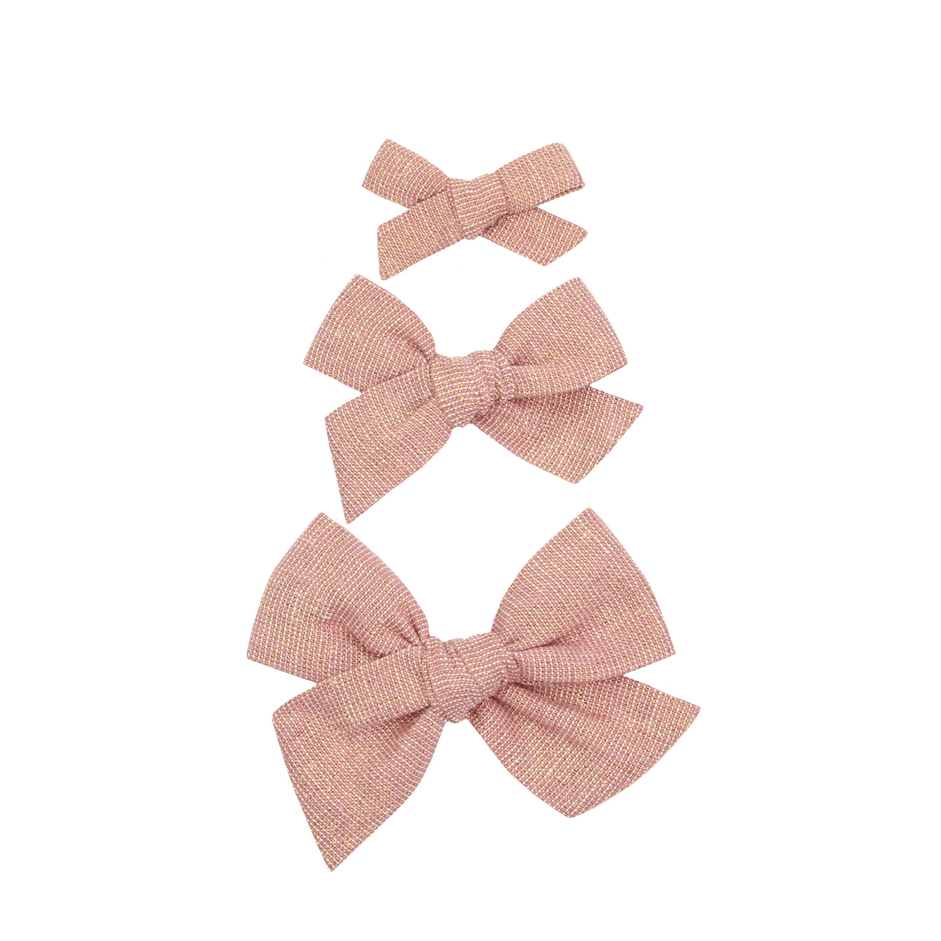 Classic Bow - Metallic Rose Clip