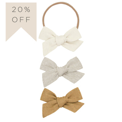 Classic Bow 3 Pack: Oatmeal