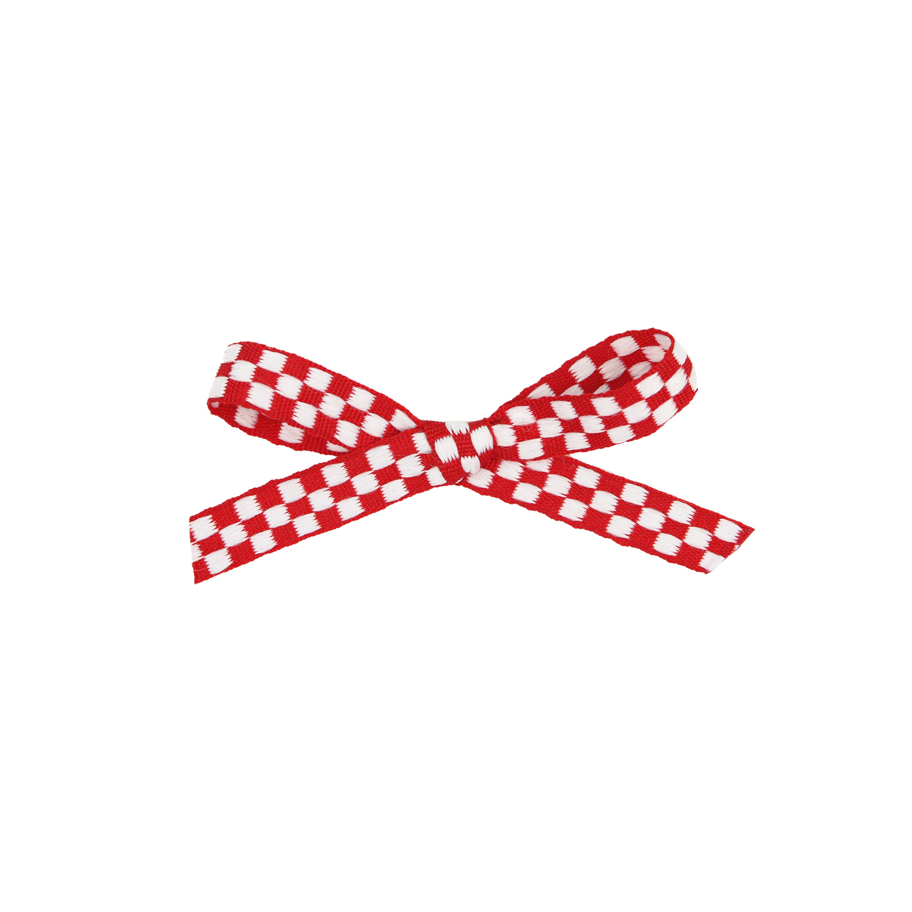 Ribbon Bow - Red Checkered Clip