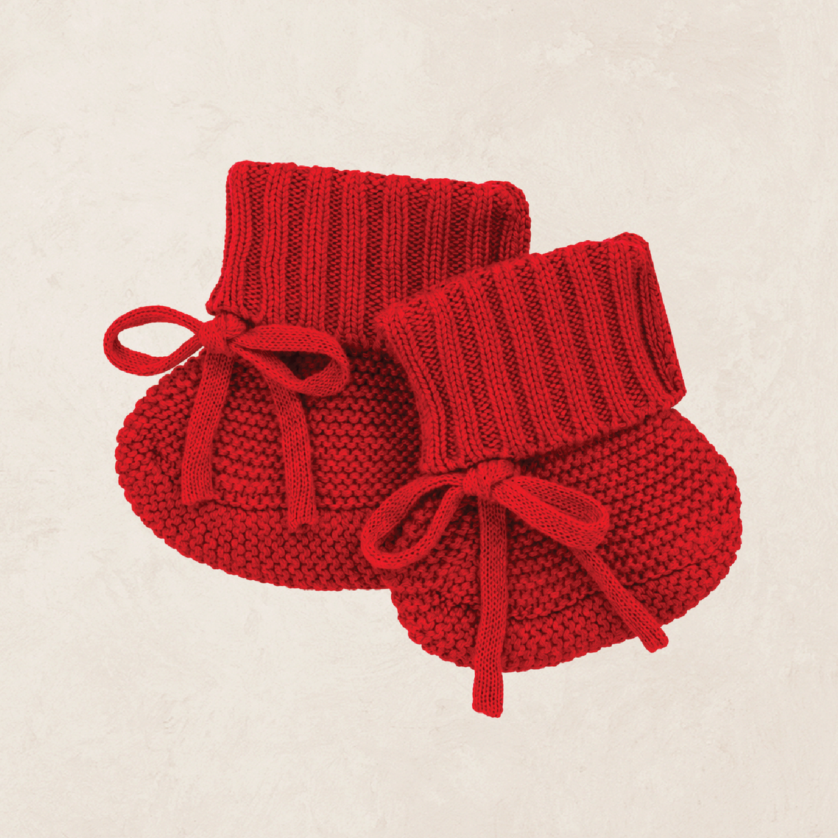 Knit Booties - Red