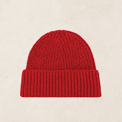 Knit Beanie - Red