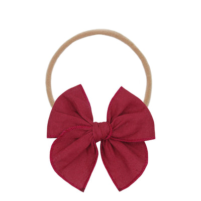 Heirloom Bow - Wine Headband