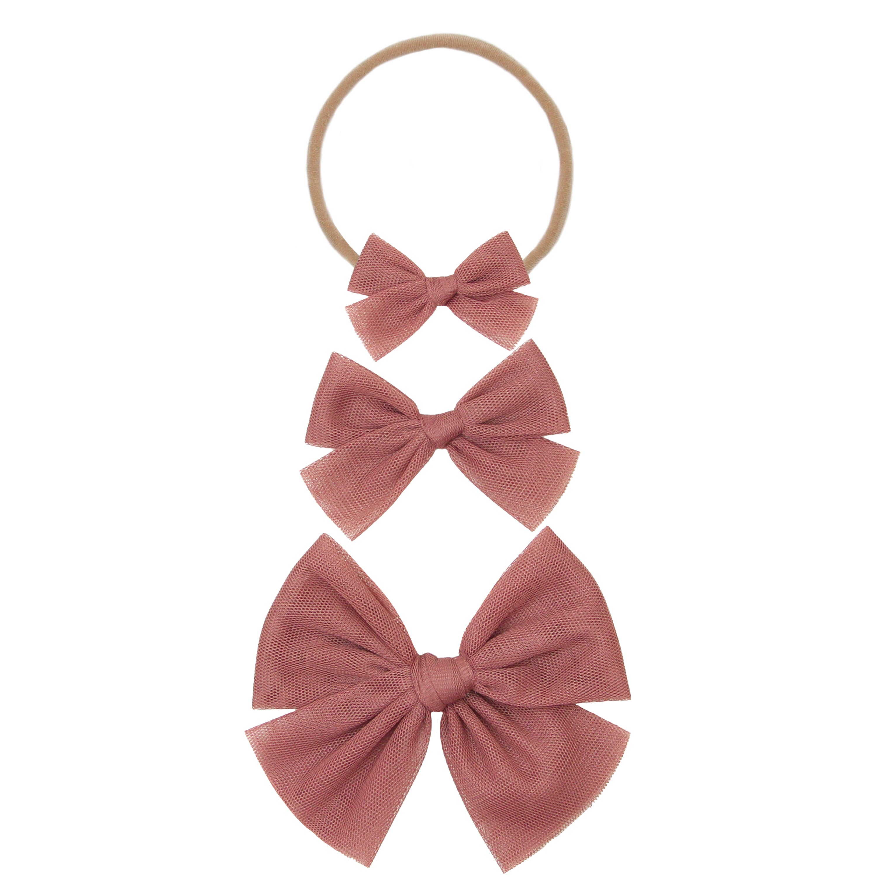 Tulle Bow - Rose