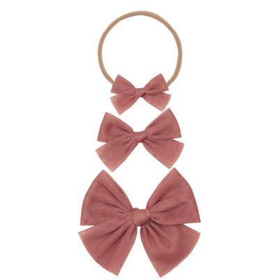Tulle Bow - Rose