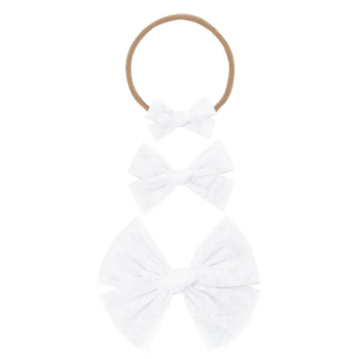 Tulle Bow - White