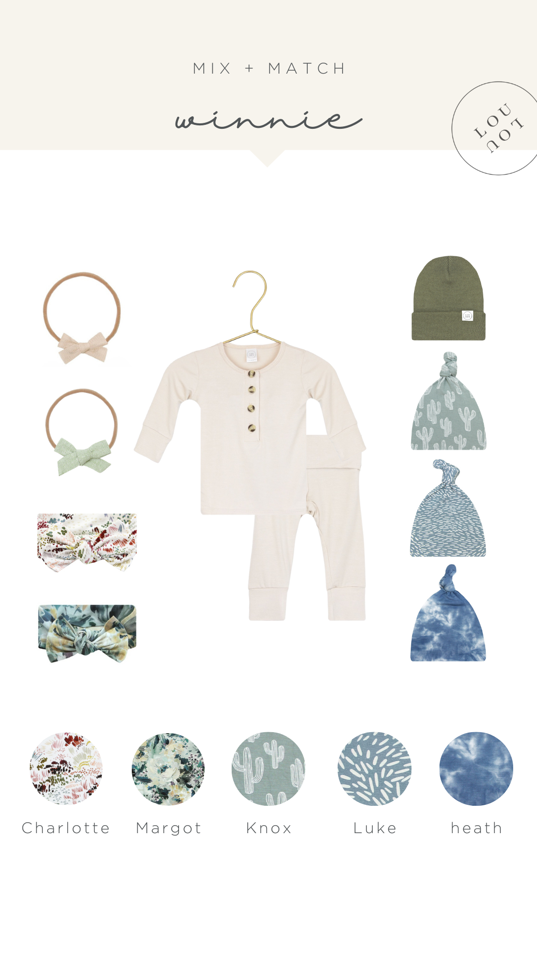 Winnie Newborn Hat Bundle (Top + Bottom)