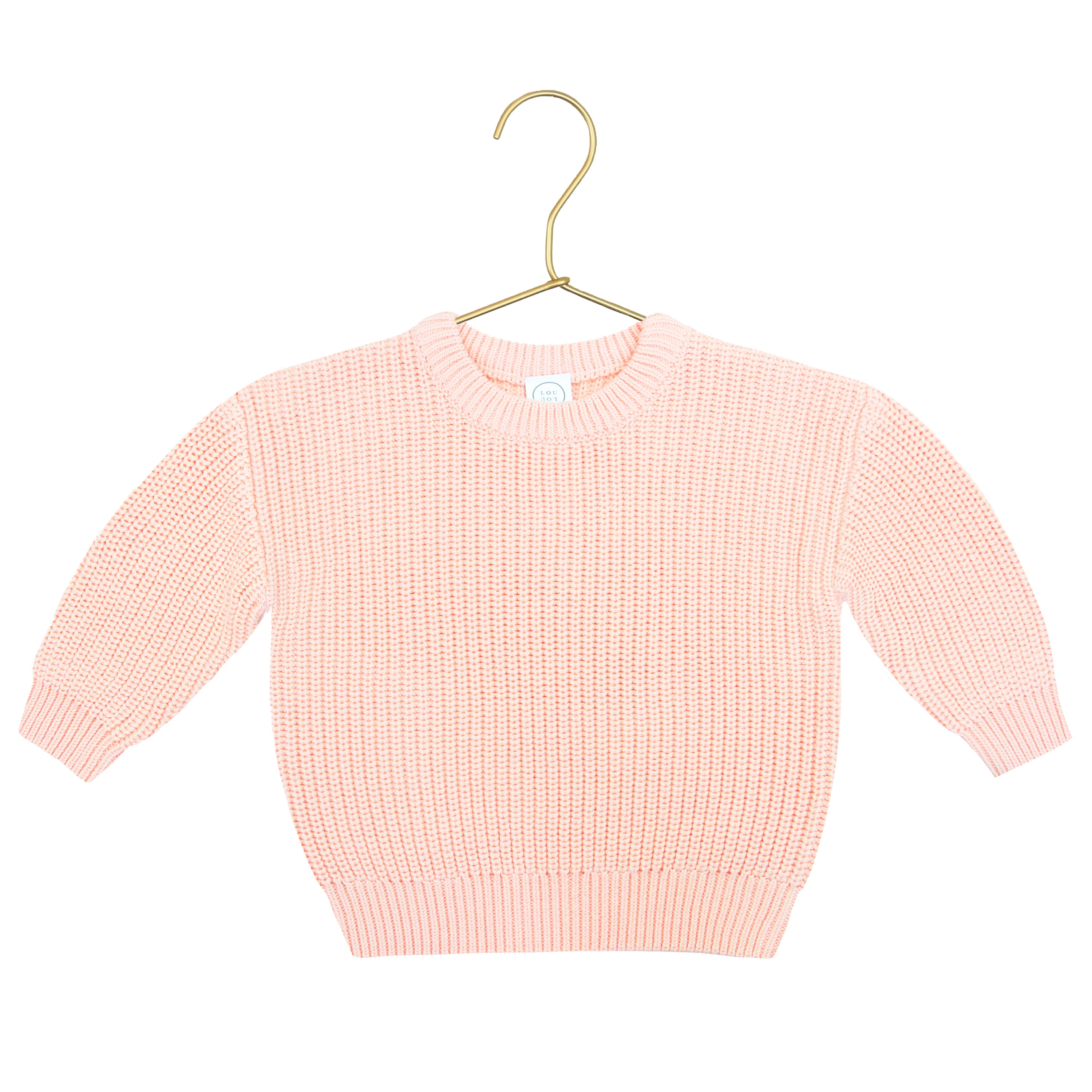 Bow Embroidery - Knit Chunky Sweater