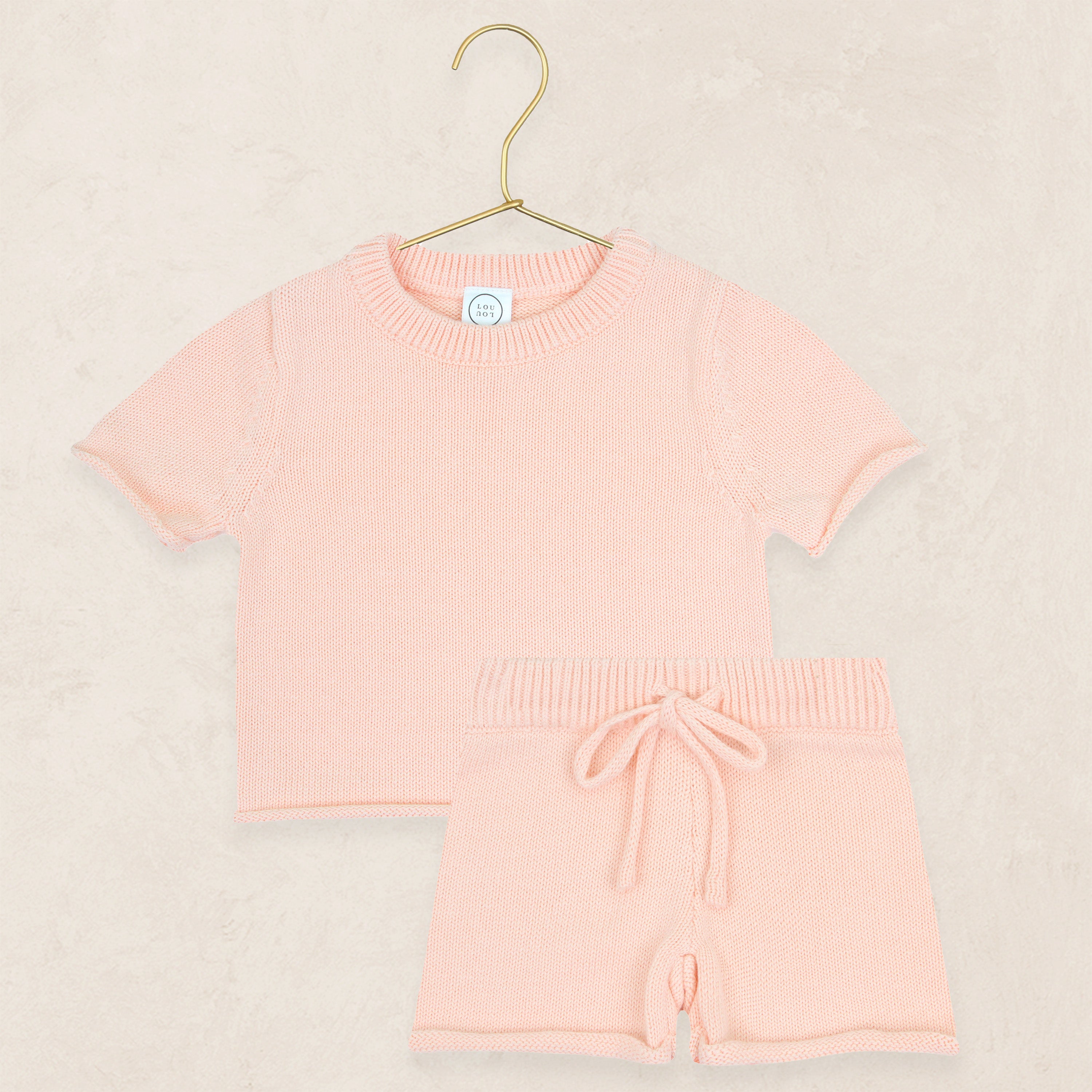 Knit Shirt + Short Set - Ballet