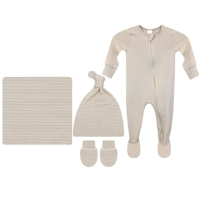Banks Newborn Hat Bundle + Zipper Footie