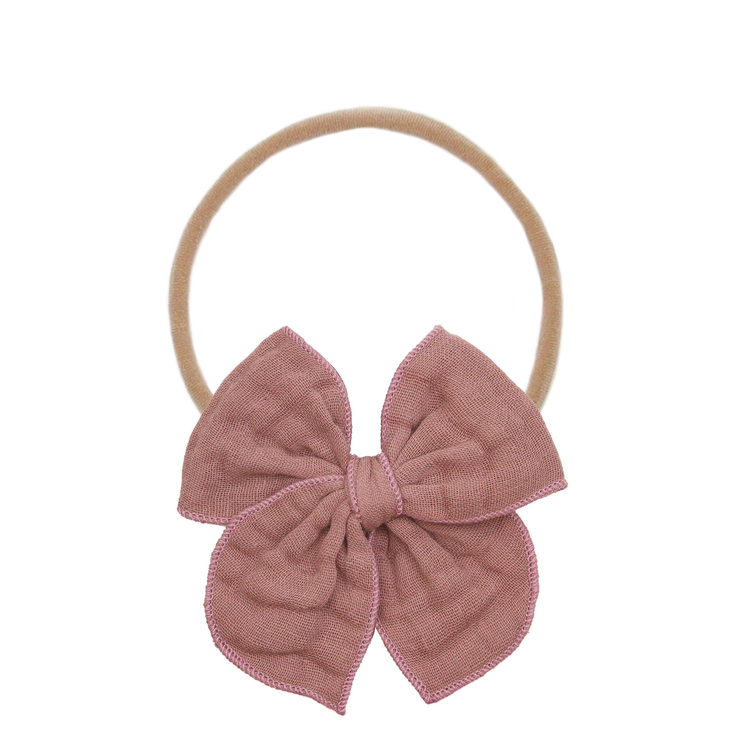 Cloud Muslin™ Heirloom Bow - Berry Headband