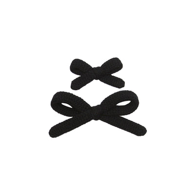 Sweater Bow - Black Knit Clip