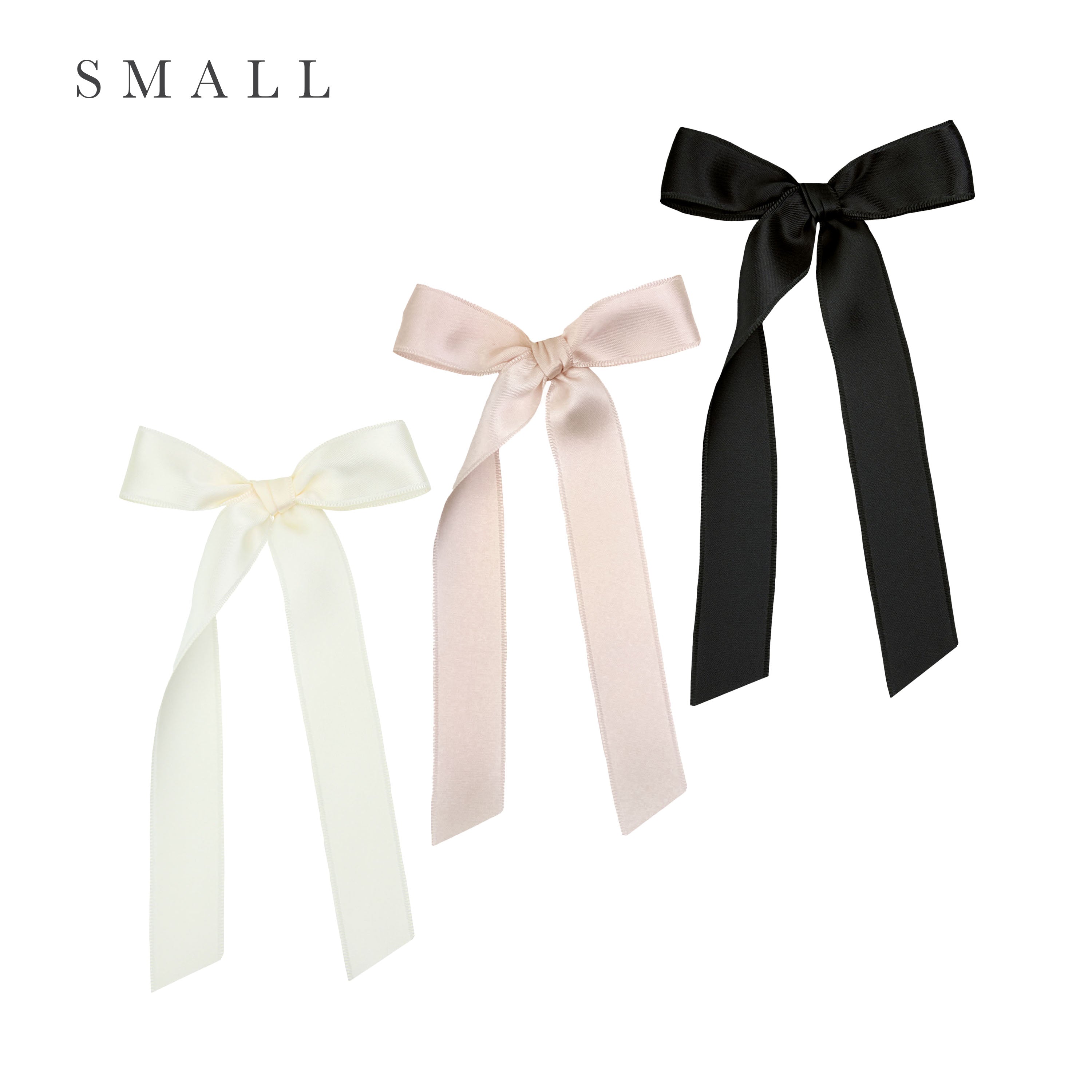 Satin Bow 3 Pack: Primrose Sash Clips