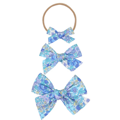Classic Bow - Blueberry Floral