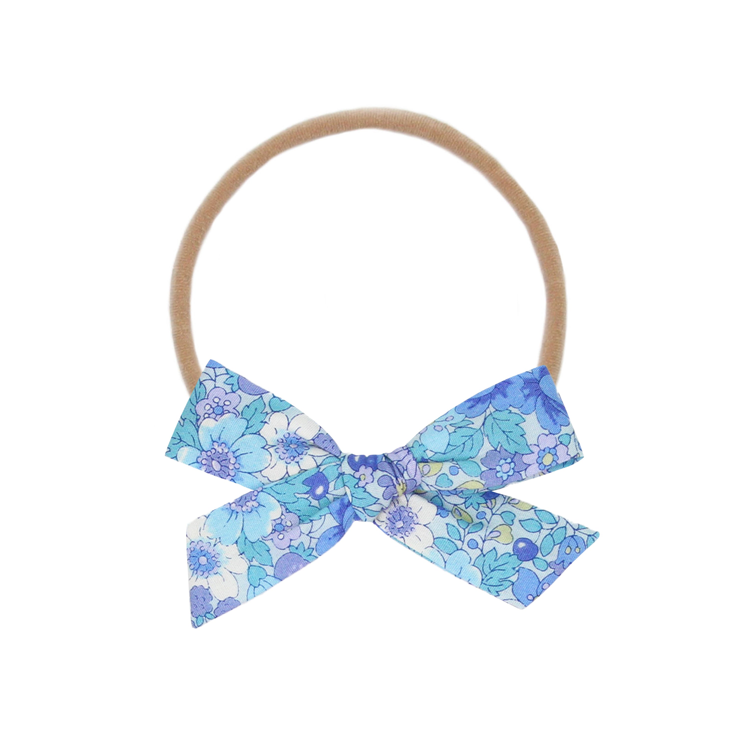 Classic Bow - Blueberry Floral Petite Headband