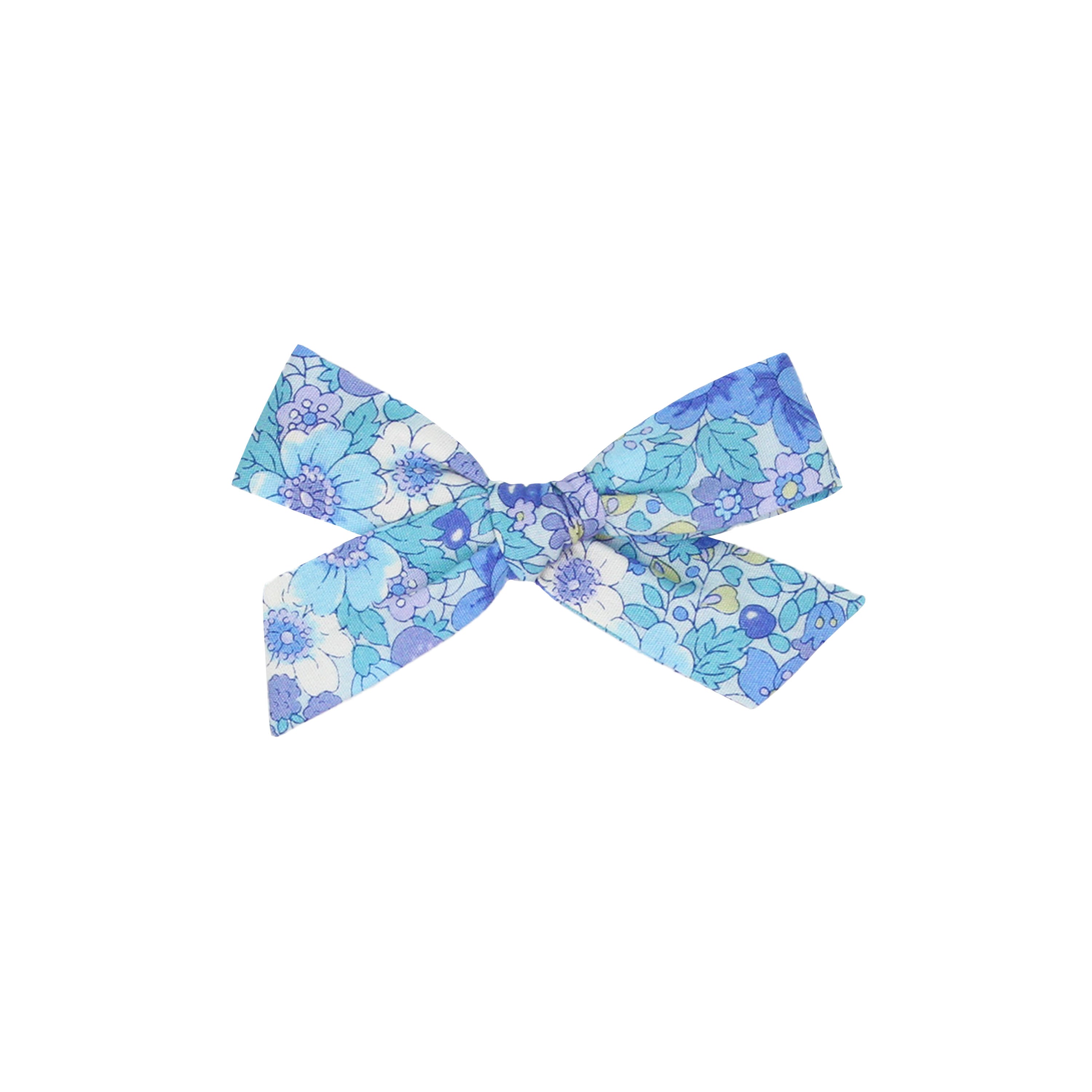 Classic Bow - Blueberry Floral Petite Clip