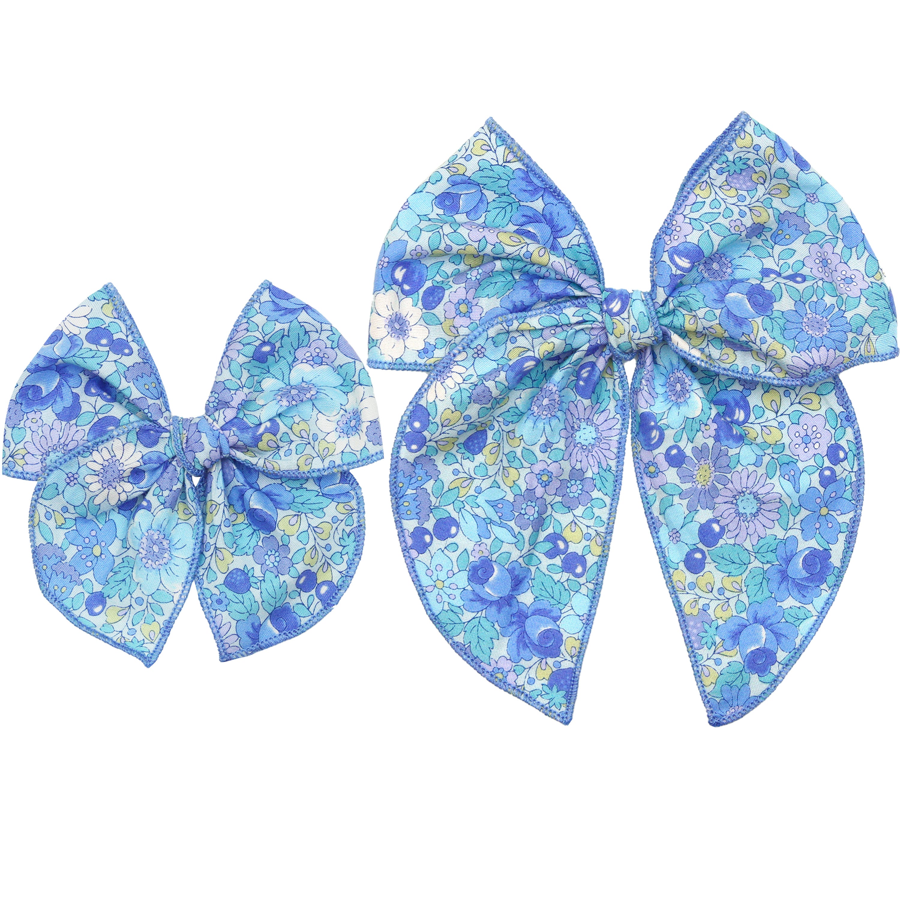 Heirloom Bow - Blueberry Floral Clip
