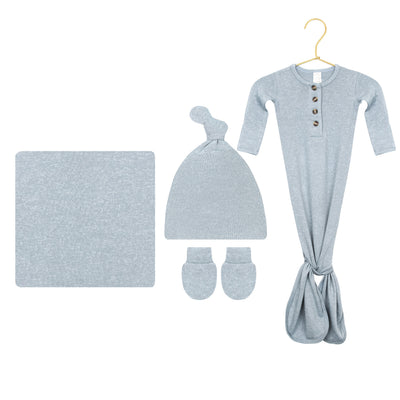 Miller Plush Knit Newborn Hat Bundle (Gown)
