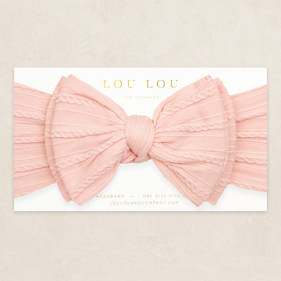 Cable Knit Headband - Blush