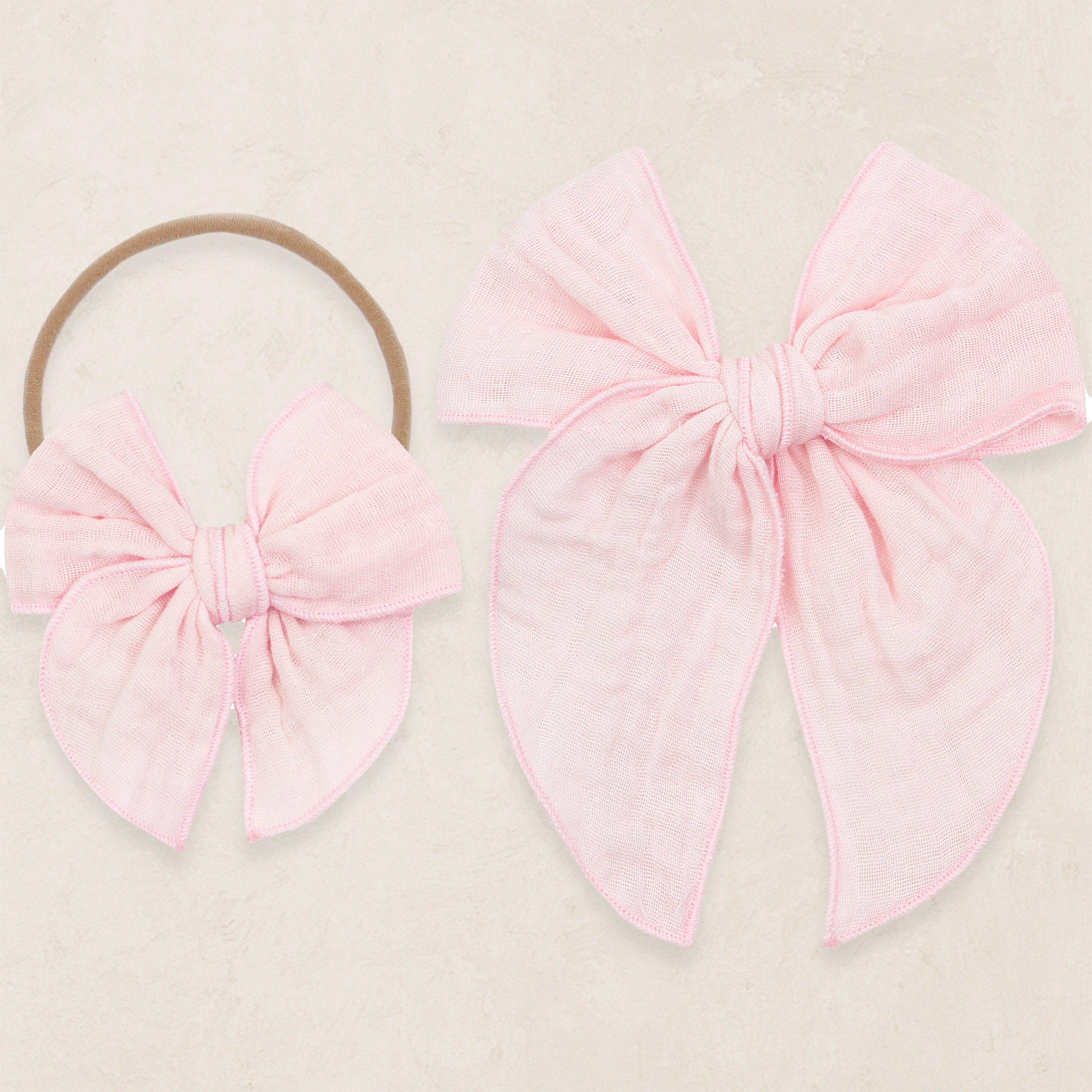 Cloud Muslin™ Heirloom Bow - Blush