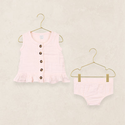 Ruffle Tank + Bloomer Set - Blush