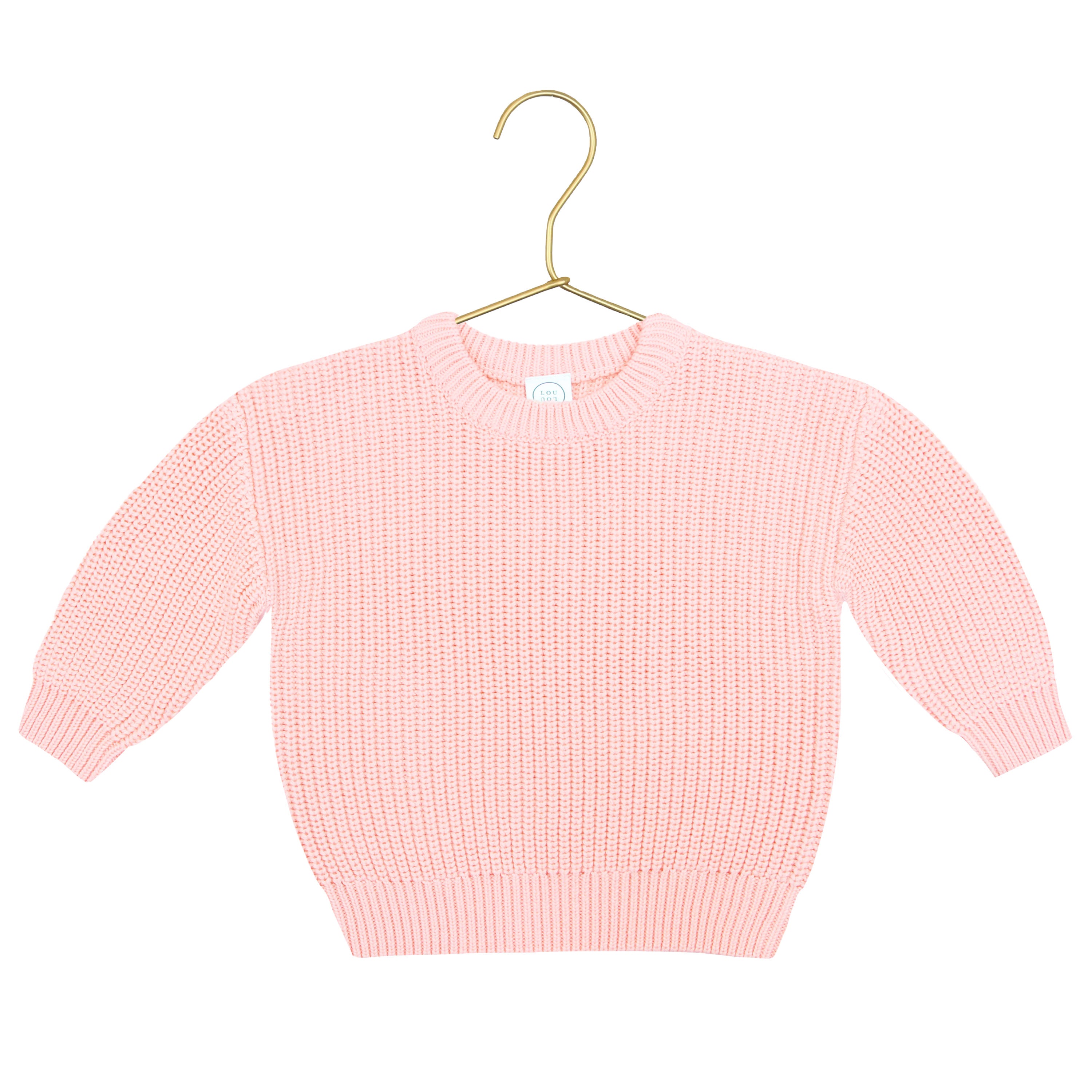Bow Embroidery - Knit Chunky Sweater