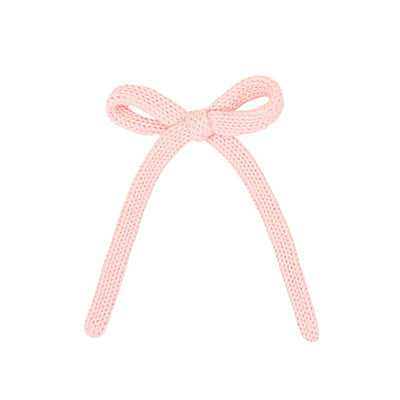 Sweater Bow - Blush Knit Sash Clip