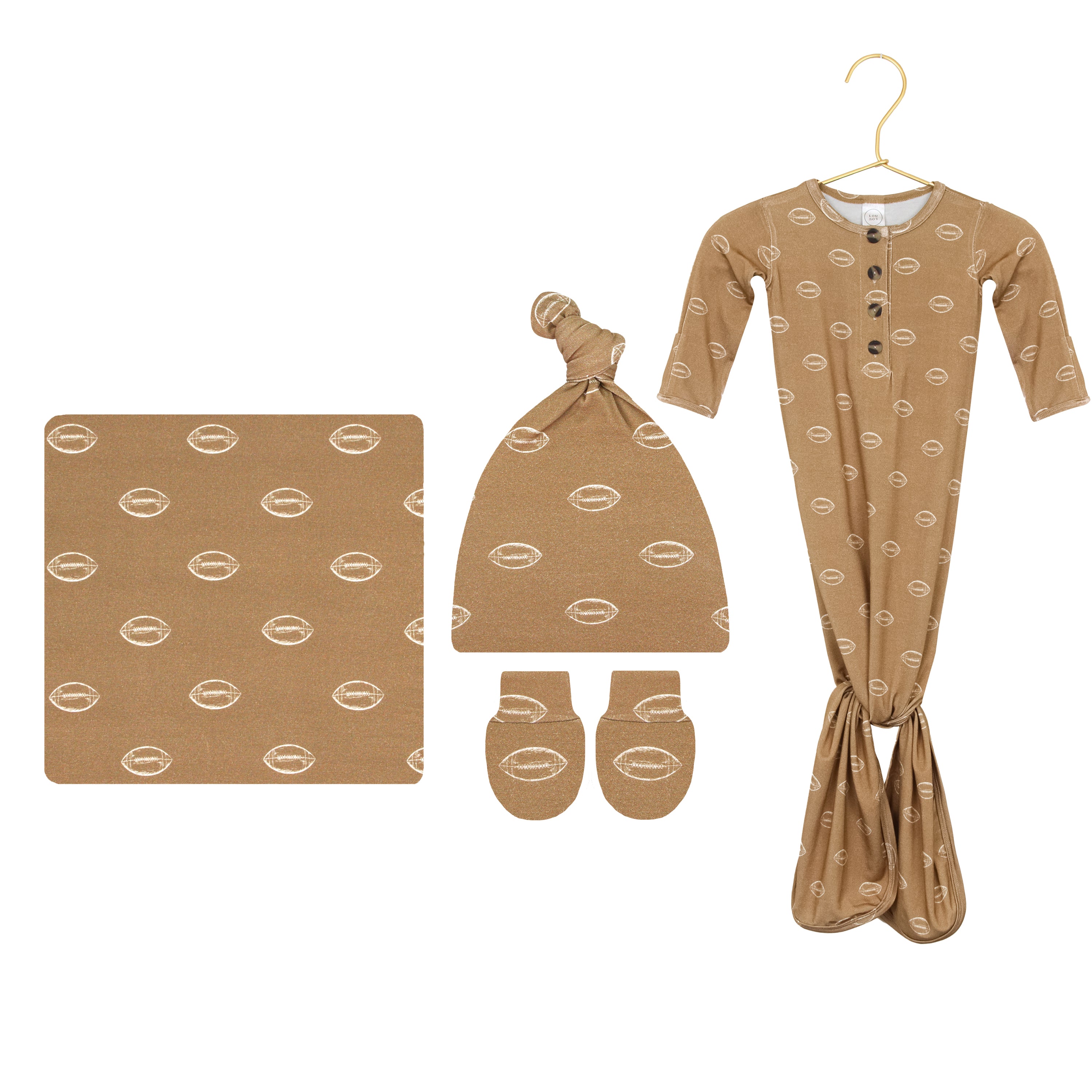 Brady Newborn Hat Bundle + Knotted Gown