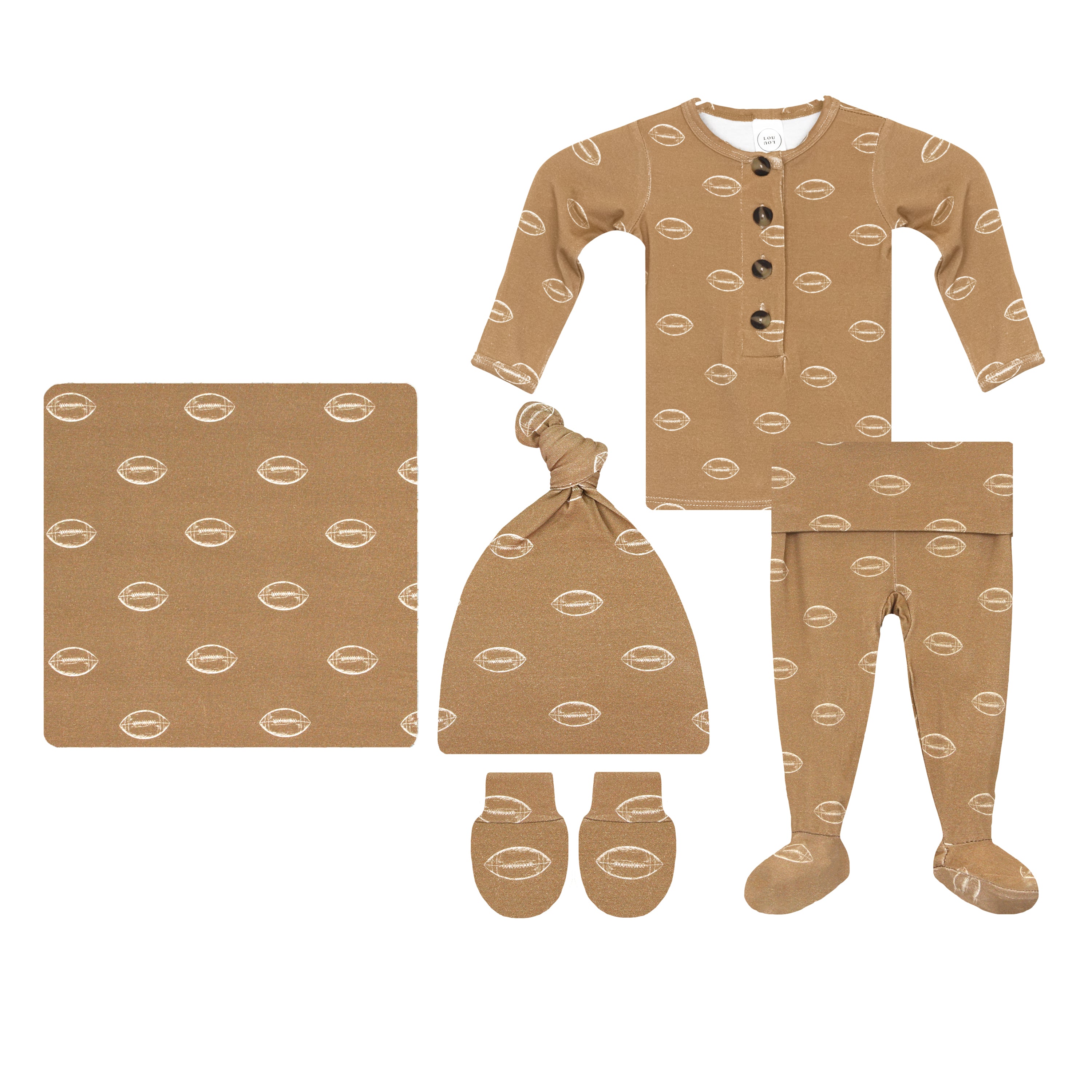 Brady Newborn Hat Bundle + Top + Bottoms