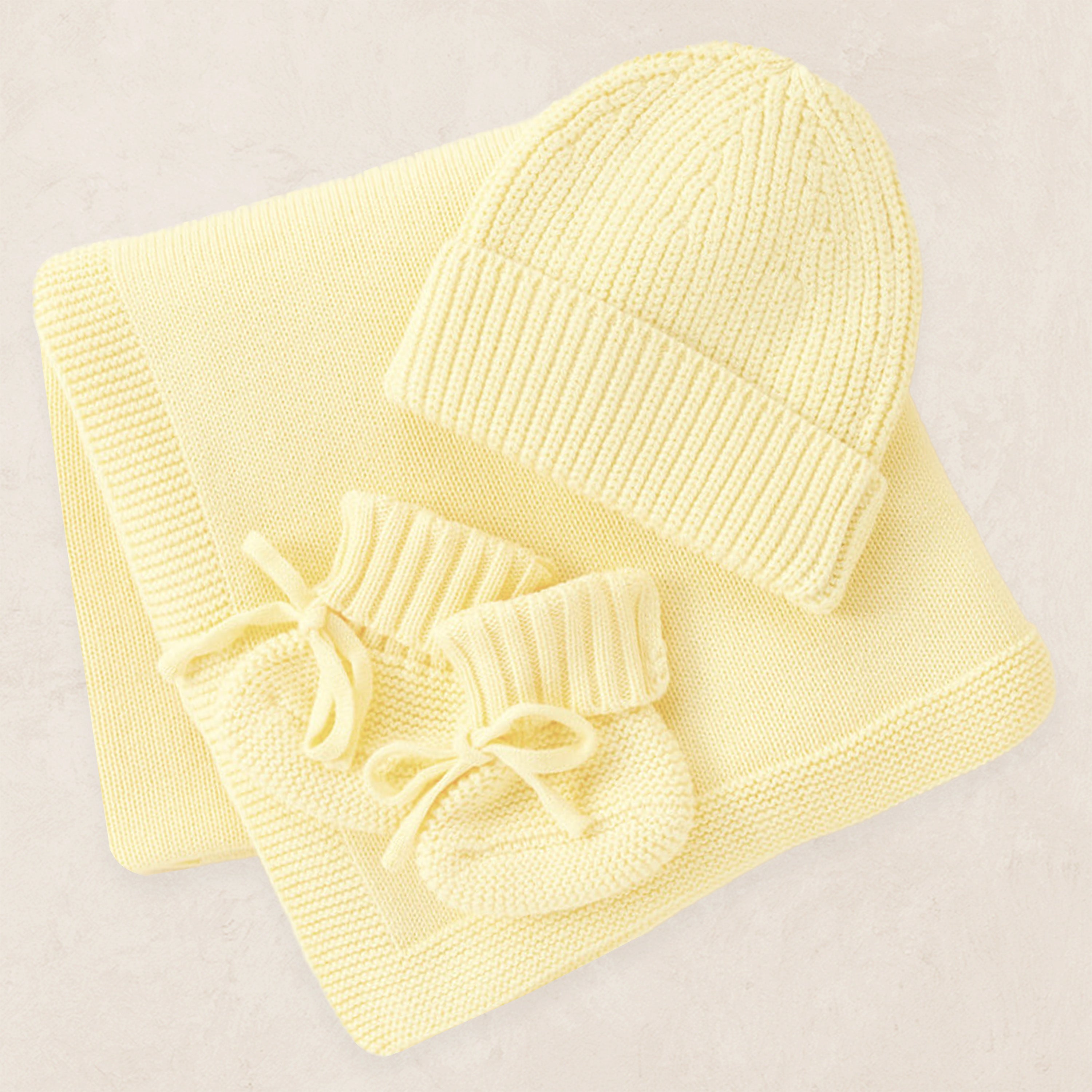 Knit Beanie Bundle - Butter Yellow